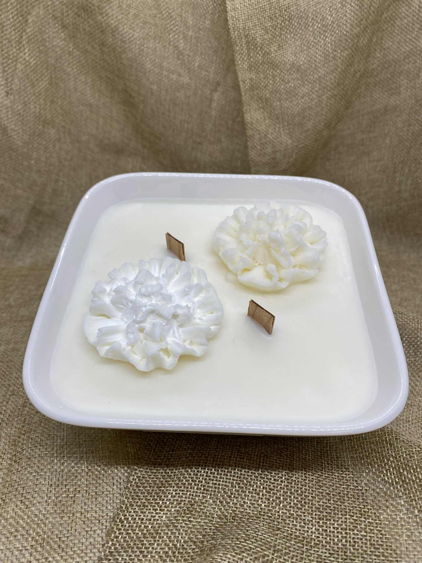 Carré fleuri chic - cire de colza