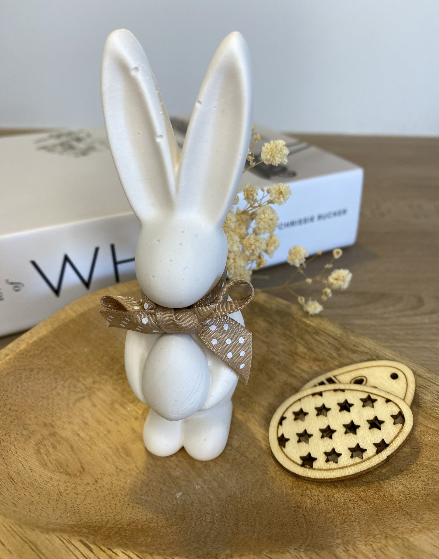 Lapin déco en jesmonite